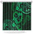 Polynesian Turtle Valentine Shower Curtain You And Me Green Hibiscus Heart LT01 Green - Polynesian Pride