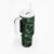 Polynesian Turtle Valentine Tumbler With Handle You And Me Green Hibiscus Heart