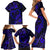 Polynesian Turtle Valentine Family Matching Short Sleeve Bodycon Dress and Hawaiian Shirt You And Me Navy Blue Hibiscus Heart LT01 - Polynesian Pride