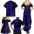 Polynesian Turtle Valentine Family Matching Summer Maxi Dress and Hawaiian Shirt You And Me Navy Blue Hibiscus Heart LT01 - Polynesian Pride