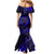 Polynesian Turtle Valentine Mermaid Dress You And Me Navy Blue Hibiscus Heart LT01 - Polynesian Pride