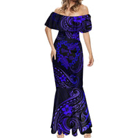 Polynesian Turtle Valentine Mermaid Dress You And Me Navy Blue Hibiscus Heart LT01 - Polynesian Pride
