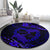 Polynesian Turtle Valentine Round Carpet You And Me Navy Blue Hibiscus Heart LT01 - Polynesian Pride