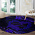 Polynesian Turtle Valentine Round Carpet You And Me Navy Blue Hibiscus Heart LT01 - Polynesian Pride