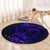 Polynesian Turtle Valentine Round Carpet You And Me Navy Blue Hibiscus Heart LT01 - Polynesian Pride