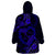 Polynesian Turtle Valentine Wearable Blanket Hoodie You And Me Navy Blue Hibiscus Heart LT01 - Polynesian Pride