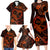 Polynesian Turtle Valentine Family Matching Long Sleeve Bodycon Dress and Hawaiian Shirt You And Me Orange Hibiscus Heart LT01 - Polynesian Pride