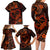 Polynesian Turtle Valentine Family Matching Long Sleeve Bodycon Dress and Hawaiian Shirt You And Me Orange Hibiscus Heart LT01 - Polynesian Pride