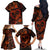 Polynesian Turtle Valentine Family Matching Off Shoulder Long Sleeve Dress and Hawaiian Shirt You And Me Orange Hibiscus Heart LT01 - Polynesian Pride