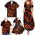 Polynesian Turtle Valentine Family Matching Summer Maxi Dress and Hawaiian Shirt You And Me Orange Hibiscus Heart LT01 - Polynesian Pride