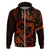 Polynesian Turtle Valentine Hoodie You And Me Orange Hibiscus Heart LT01 Zip Hoodie Orange - Polynesian Pride