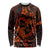 Polynesian Turtle Valentine Long Sleeve Shirt You And Me Orange Hibiscus Heart LT01 Unisex Orange - Polynesian Pride