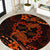 Polynesian Turtle Valentine Round Carpet You And Me Orange Hibiscus Heart LT01 Orange - Polynesian Pride