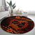 Polynesian Turtle Valentine Round Carpet You And Me Orange Hibiscus Heart LT01 - Polynesian Pride