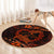 Polynesian Turtle Valentine Round Carpet You And Me Orange Hibiscus Heart LT01 - Polynesian Pride