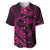 Polynesian Turtle Valentine Baseball Jersey You And Me Pink Hibiscus Heart LT01 Pink - Polynesian Pride