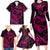 Polynesian Turtle Valentine Family Matching Long Sleeve Bodycon Dress and Hawaiian Shirt You And Me Pink Hibiscus Heart LT01 - Polynesian Pride