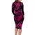 Polynesian Turtle Valentine Family Matching Long Sleeve Bodycon Dress and Hawaiian Shirt You And Me Pink Hibiscus Heart LT01 - Polynesian Pride