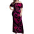 Polynesian Turtle Valentine Off Shoulder Maxi Dress You And Me Pink Hibiscus Heart LT01 Women Pink - Polynesian Pride