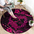 Polynesian Turtle Valentine Round Carpet You And Me Pink Hibiscus Heart LT01 - Polynesian Pride