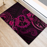 Polynesian Turtle Valentine Rubber Doormat You And Me Pink Hibiscus Heart LT01 - Polynesian Pride