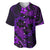 Polynesian Turtle Valentine Baseball Jersey You And Me Purple Hibiscus Heart LT01 Purple - Polynesian Pride