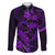 Polynesian Turtle Valentine Family Matching Puletasi and Hawaiian Shirt You And Me Purple Hibiscus Heart LT01 Dad's Shirt - Long Sleeve Purple - Polynesian Pride