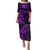 Polynesian Turtle Valentine Family Matching Puletasi and Hawaiian Shirt You And Me Purple Hibiscus Heart LT01 Mom's Dress Purple - Polynesian Pride