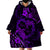 Polynesian Turtle Valentine Wearable Blanket Hoodie You And Me Purple Hibiscus Heart LT01 - Polynesian Pride