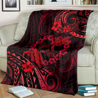 Polynesian Turtle Valentine Blanket You And Me Red Hibiscus Heart LT01 - Polynesian Pride