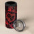 Polynesian Turtle Valentine 4 in 1 Can Cooler Tumbler You And Me Red Hibiscus Heart