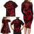 Polynesian Turtle Valentine Family Matching Long Sleeve Bodycon Dress and Hawaiian Shirt You And Me Red Hibiscus Heart LT01 - Polynesian Pride