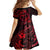 Polynesian Turtle Valentine Family Matching Off Shoulder Short Dress and Hawaiian Shirt You And Me Red Hibiscus Heart LT01 - Polynesian Pride