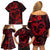 Polynesian Turtle Valentine Family Matching Off Shoulder Short Dress and Hawaiian Shirt You And Me Red Hibiscus Heart LT01 - Polynesian Pride