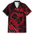 Polynesian Turtle Valentine Family Matching Off Shoulder Short Dress and Hawaiian Shirt You And Me Red Hibiscus Heart LT01 Dad's Shirt - Short Sleeve Red - Polynesian Pride