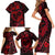 Polynesian Turtle Valentine Family Matching Short Sleeve Bodycon Dress and Hawaiian Shirt You And Me Red Hibiscus Heart LT01 - Polynesian Pride