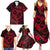 Polynesian Turtle Valentine Family Matching Summer Maxi Dress and Hawaiian Shirt You And Me Red Hibiscus Heart LT01 - Polynesian Pride