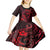 Polynesian Turtle Valentine Kid Short Sleeve Dress You And Me Red Hibiscus Heart LT01 - Polynesian Pride