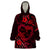 Polynesian Turtle Valentine Wearable Blanket Hoodie You And Me Red Hibiscus Heart LT01 One Size Red - Polynesian Pride