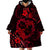 Polynesian Turtle Valentine Wearable Blanket Hoodie You And Me Red Hibiscus Heart LT01 - Polynesian Pride