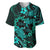 Polynesian Turtle Valentine Baseball Jersey You And Me Turquoise Hibiscus Heart LT01 Turquoise - Polynesian Pride