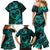 Polynesian Turtle Valentine Family Matching Mermaid Dress and Hawaiian Shirt You And Me Turquoise Hibiscus Heart LT01 - Polynesian Pride