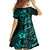 Polynesian Turtle Valentine Family Matching Off Shoulder Long Sleeve Dress and Hawaiian Shirt You And Me Turquoise Hibiscus Heart LT01 - Polynesian Pride