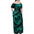 Polynesian Turtle Valentine Family Matching Off Shoulder Maxi Dress and Hawaiian Shirt You And Me Turquoise Hibiscus Heart LT01 - Polynesian Pride