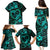 Polynesian Turtle Valentine Family Matching Puletasi and Hawaiian Shirt You And Me Turquoise Hibiscus Heart LT01 - Polynesian Pride