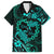 Polynesian Turtle Valentine Family Matching Puletasi and Hawaiian Shirt You And Me Turquoise Hibiscus Heart LT01 Dad's Shirt - Short Sleeve Turquoise - Polynesian Pride