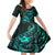 Polynesian Turtle Valentine Family Matching Short Sleeve Bodycon Dress and Hawaiian Shirt You And Me Turquoise Hibiscus Heart LT01 Daughter's Dress Turquoise - Polynesian Pride