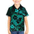 Polynesian Turtle Valentine Family Matching Short Sleeve Bodycon Dress and Hawaiian Shirt You And Me Turquoise Hibiscus Heart LT01 Son's Shirt Turquoise - Polynesian Pride