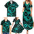 Polynesian Turtle Valentine Family Matching Summer Maxi Dress and Hawaiian Shirt You And Me Turquoise Hibiscus Heart LT01 - Polynesian Pride