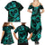 Polynesian Turtle Valentine Family Matching Summer Maxi Dress and Hawaiian Shirt You And Me Turquoise Hibiscus Heart LT01 - Polynesian Pride